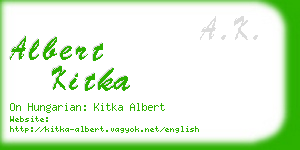 albert kitka business card